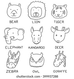 vector set of animal