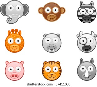 Vector Set of Animal icons 1