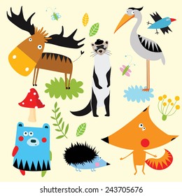 Vector set of animals