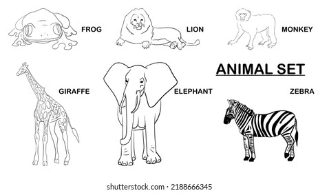Vector set of animals. Animal collection