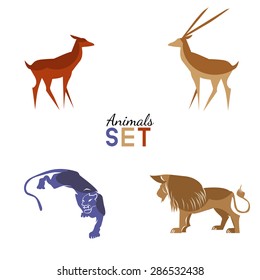  vector set of animals logo 