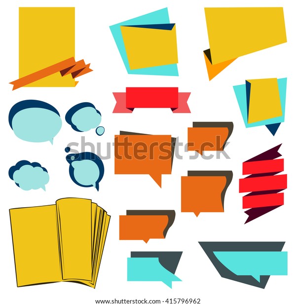 Vector Set Announcement Banner Stickers Labels Stock Vector (Royalty ...