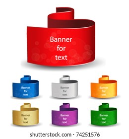 Vector set of announcement banners