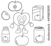vector set of apple and apple product
