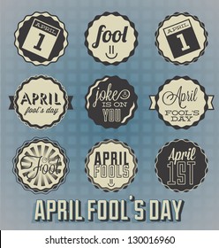 Vector Set: April Fool's Day Labels and Icons