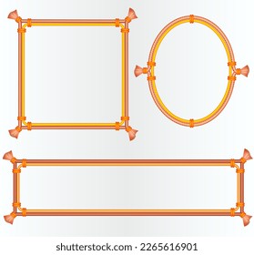 Vector set of arabian style frames. 