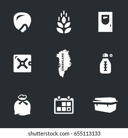 Vector Set of Arctic Seed Storage Icons.
