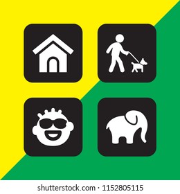 Vector Set. Arrogant, Dog And Safari Illustration For Web And Graphic Design