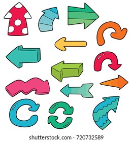 vector set of arrow