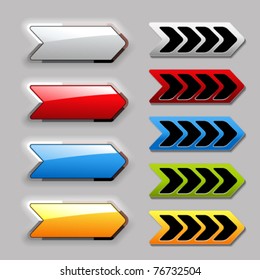 Vector set of arrow buttons