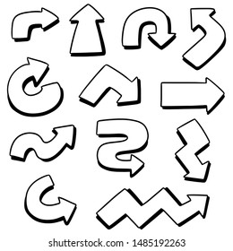 vector set of arrow cartoon