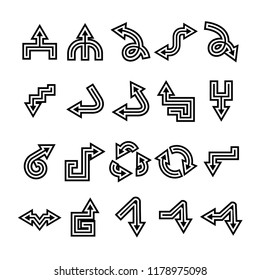 vector set of arrow icons