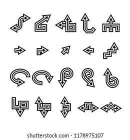 vector set of arrow icons