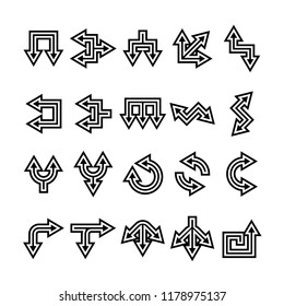 vector set of arrow icons