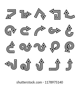 vector set of arrow icons