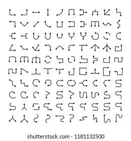 vector set of arrow icons