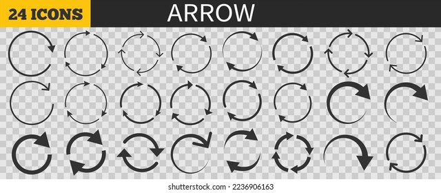 Vector set of arrow icons. Design element for applications, website, social networks.