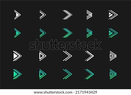 vector set arrow modern design sign