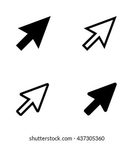 Vector set / arrow sign / cursors / icons. Illustration.