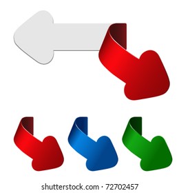 Vector set of arrow stickers