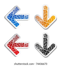 Vector set of arrow stickers