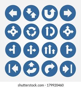 Vector Set of Arrows Icons Isolated on White Background