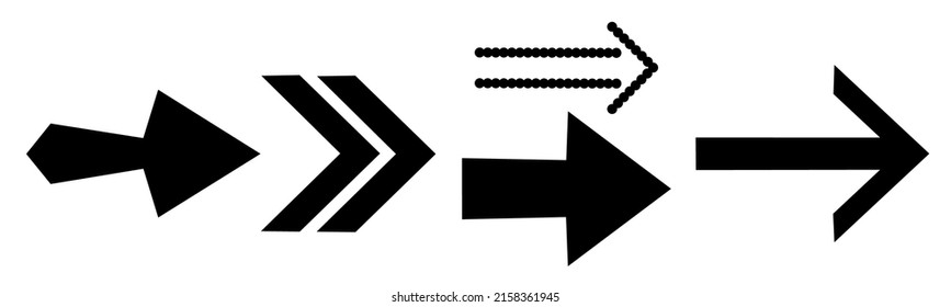 vector set of arrows with simple design for web,interface and more