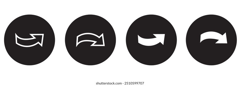 Vector Set of Arrows, Versatile Arrow Icons set Collection with white background.