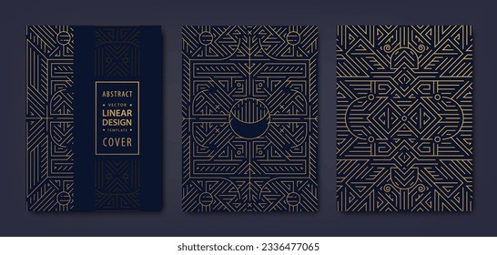 Vector set of art deco abstract backgrounds, save the date gatsby style invitations, vintage frames. Premium design, luxury golden templates. Trendy graphic poster, brochure, design, packaging