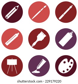 Vector Set of  Art Icons