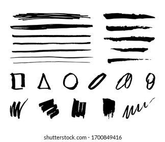 Vektorillustration mit künstlerischen Pinselstrichen