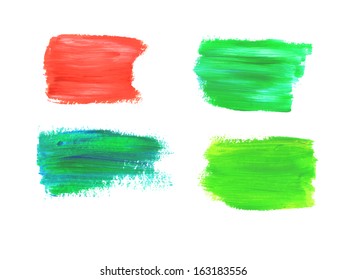 Vector set of artistic paint banners