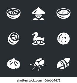 Vector Set of Asian food Icons.