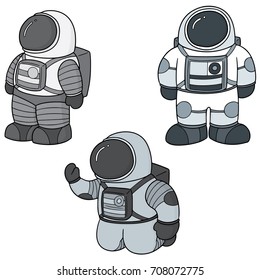 vector set of astronaut