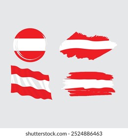 Conjunto de Vector Bandera nacional de Austria