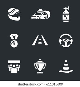 Vector Set of Auto Rally Icons. svg