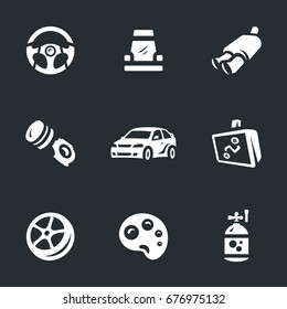 Vector Set of Auto tuning Icons.