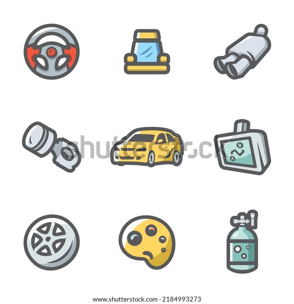 Vector Set of Auto tuning\
Icons.