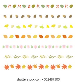 Vector set of 
autumn decorative borders