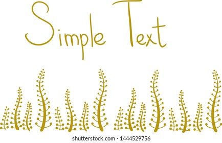 Vector set of autumn grass and flowers. Botanical collection