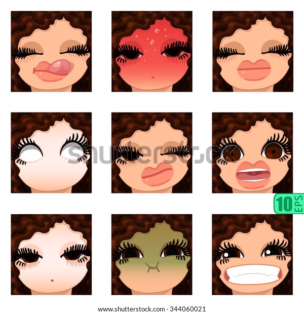 Vector Set Avatars Icons Smiley Clipart Stock Vector Royalty Free
