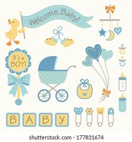 Vector Set of Baby Boy Icons