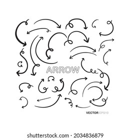 vector set of an background with arrows line drawing