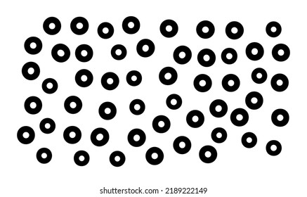 Vector set background. Round geometry group batik graphic. Hand drawn circle doodle painting. Design illustration brush stroke. Art backdrop vector concept. Black color