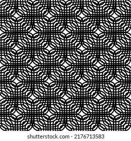 Vector set background. Square geometry group batik graphic. Hand drawn round doodle painting. Design pattern illustration. Seamless. Art backdrop vector concept. Black color