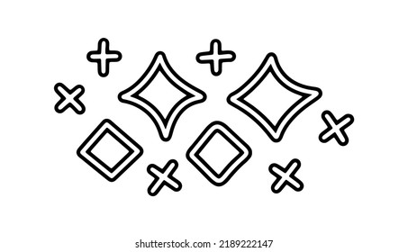 Vector set background. Star geometry group batik graphic. Hand drawn sparkle doodle painting. Design illustration brush stroke. Art backdrop vector concept. Black color
