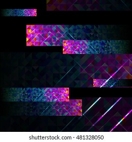 vector set of the background from triangles blue and purple colors