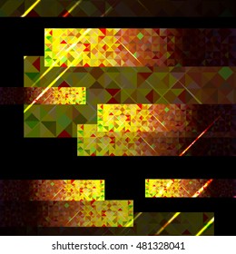 vector set of the background from triangles orange and yellow colors
