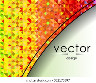 vector set of the background from triangles yellow, orange and red colors