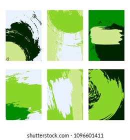 Vector set of backgrounds for design of postcards, posters, banners, vouchers, flyers, covers. Modern style. Background